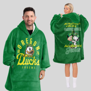 Adult Oregon Football Unisex Blanket Hoodie