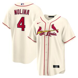 Yadier Molina St.Louis Cardinals  Alternate Replica Player Name Jersey - Cream