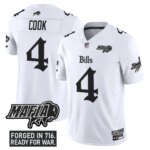James Cook #4 Buffalo Bills BUF 'Gothic Cold Front Edition' Vapor Limited Jersey V2 - All Stitched