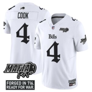 James Cook #4 Buffalo Bills BUF 'Gothic Cold Front Edition' Vapor Limited Jersey V2 - All Stitched