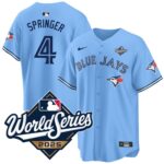 George Springer #4 Toronto Blue Jays 2025 World Series Limited Player Jersey Stitched Light Blue