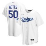 Mookie Betts Los Angeles Dodgers  2020 World Series Champions Home Patch Player Jersey - White