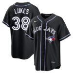 Nathan Lukes #38 Toronto Blue Jays Fashion Replica Out Jersey - Black