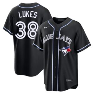 Nathan Lukes #38 Toronto Blue Jays Fashion Replica Out Jersey - Black