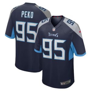 Kyle Peko Tennessee Titans Team Game Jersey -  Navy