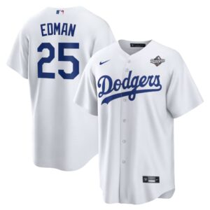 Tommy Edman #25 Los Angeles Dodgers 2025 World Series Home Replica Player Jersey - White