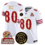 Jerry Rice #80 San Francisco 49ers SF 2025 "Rivalries" 5x Champions & Faithful To The Bay Patch Vapor Limited Jersey - All Stitched