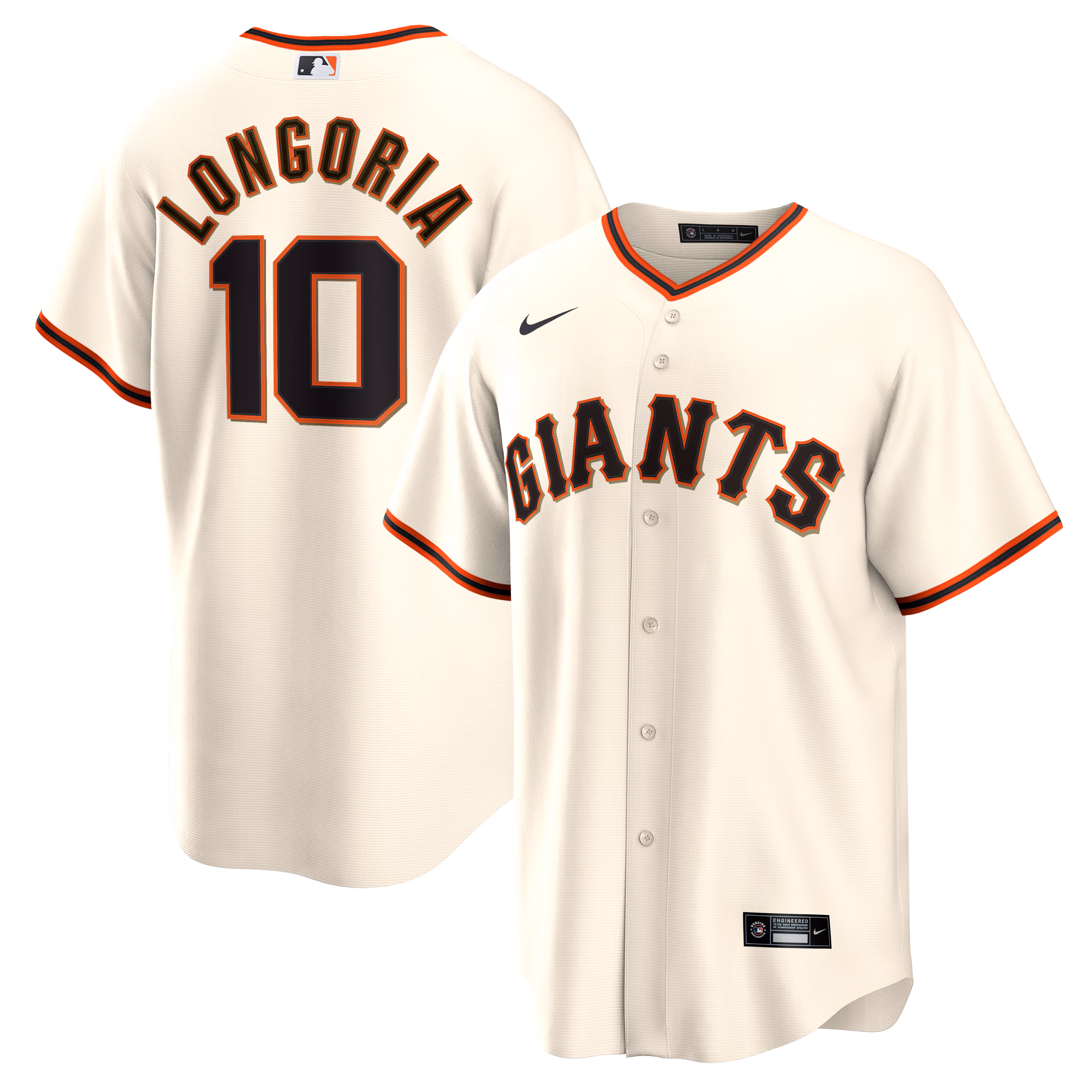 Men's San Francisco Giants Evan Longoria #10 Cream Home Retired Player Replica Jersey