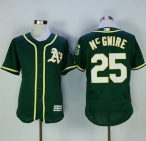 Oakland Athletics #25 Mark McGwire Green Flexbase Collection Stitched Jersey