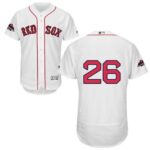 Boston Red Sox #26 Wade Boggs White Flexbase Collection 2018 World Series Champions Stitched Jersey