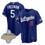Freddie Freeman #5 Los Angeles Dodgers 2026 Gold Patch Stadium Vapor Limited Jersey - Blue