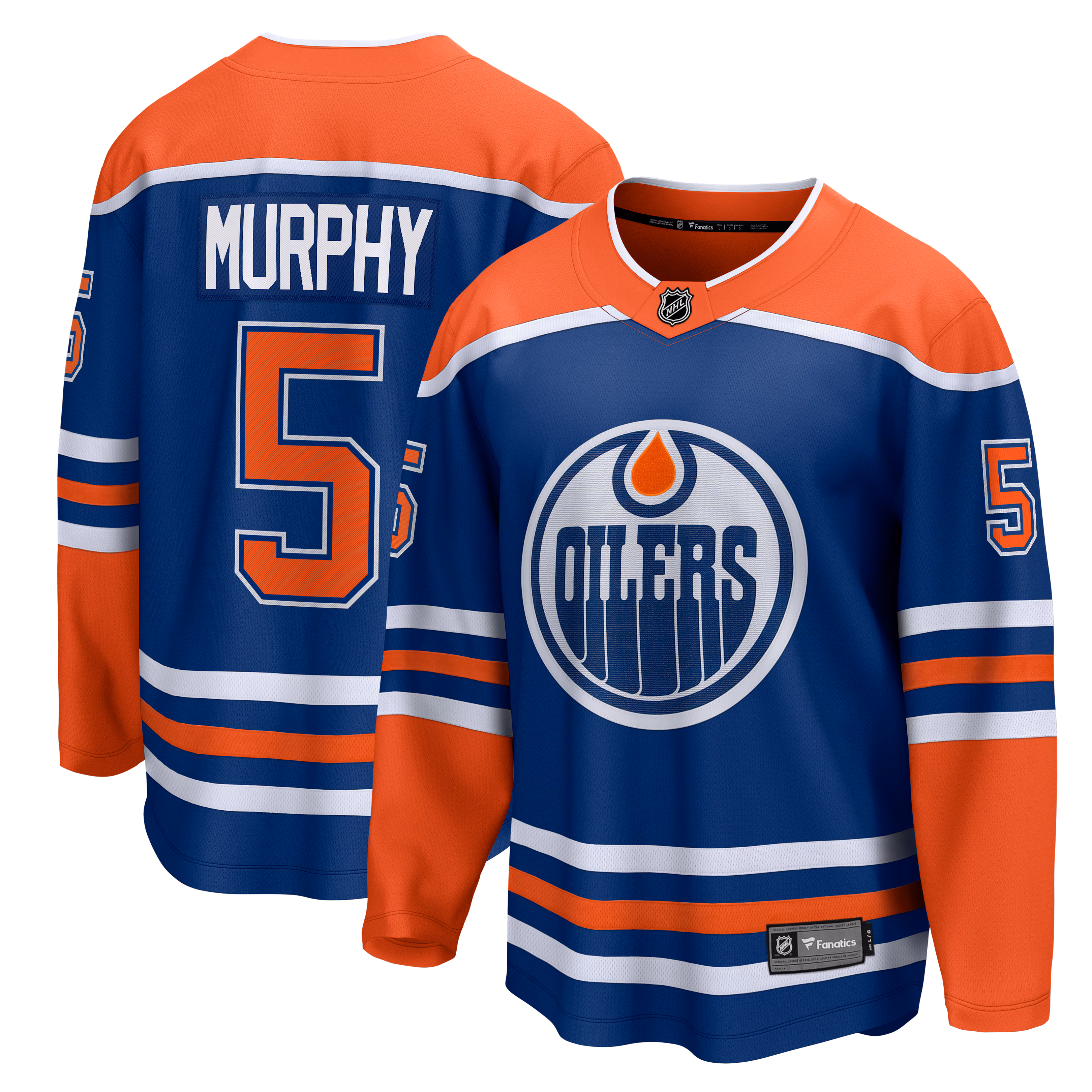 Edmonton Oilers Connor Murphy #5 Fanatics Royal Home Breakaway Jersey