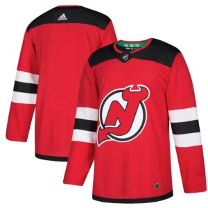 New Jersey Devils  Home Authentic Blank Jersey - Red