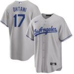 Men's Los Angeles Dodgers #17 Shohei Ohtani Gray Alternate Cool Base Jersey