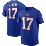 Men's Josh Allen Royal Buffalo Bills Name & Number T-Shirt