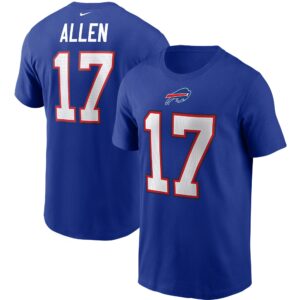 Men's Josh Allen Royal Buffalo Bills Name & Number T-Shirt