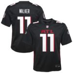 Youth Atlanta Falcons Jalon Walker #11 Black Team Game Jersey
