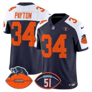 Walter Payton #34 Chicago Bears CHI Dick Butkus Patch Throwback Vapor Limited Jersey - All Stitched