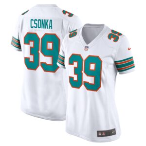 Larry Csonka Miami Dolphins Women's Retired Player Jersey - White