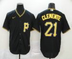 Men's Pittsburgh Pirates #21 Roberto Clemente Black Stitched Cool Base  Jersey