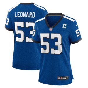 Shaquille Leonard Indianapolis Colts  Women's Indiana Nights Alternate Game Jersey - Royal