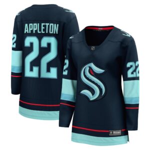 Mason Appleton Seattle Kraken Women's Home Breakaway Player Jersey - Deep Sea Blue