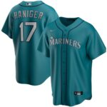 Men's  Seattle Mariners #17 Mitch Haniger Aqua Alternate 2020 Jersey