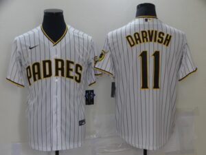 Men's San Diego Padres #11 Yu Darvish White Stitched Cool Base  Jersey