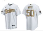 Men's Los Angeles Dodgers #50 Mookie Betts  White 2022 All-Star Jersey