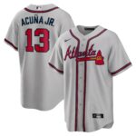 Atlanta Braves Ronald Acuna Jr. Gray Road Replica Player Name Jersey