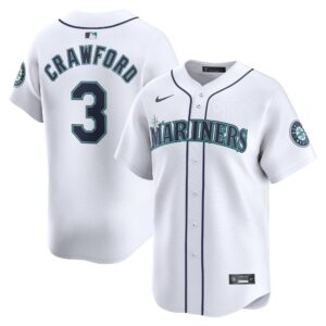 Men's Seattle Mariners #3 J.P. Crawford  White Home Limited Player Jersey