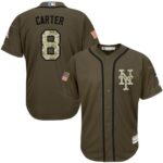 New York Mets #8 Gary Carter Green Salute to Service Stitched Jersey