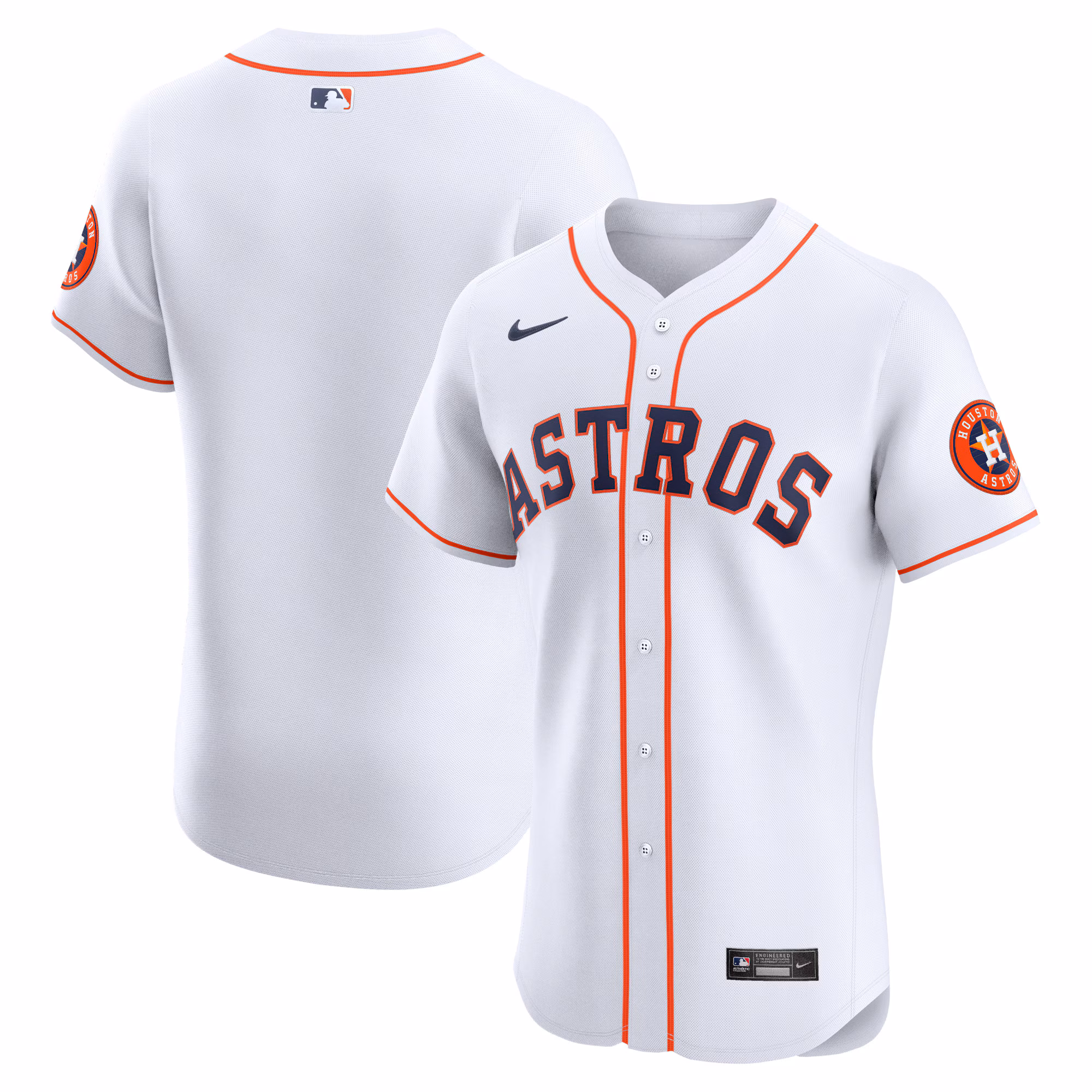 Houston Astros  White Home Vapor Premier Elite Patch Jersey