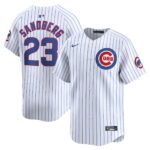 Men's Chicago Cubs #23 Ryne Sandberg  White Home Limited Player Jersey