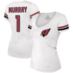 Women's Kyler Murray White Arizona Cardinals Fashion Player Name & Number V-Neck T-Shirt