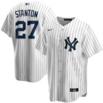 Men's  New York Yankees #27 Giancarlo Stanton White Home 2020 Jersey
