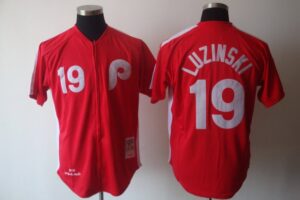 Mitchell And Ness Philadelphia Phillies #19 Greg Luzinski Red Stitched Jersey
