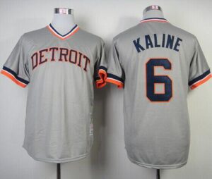 Mitchell And Ness 1984 Detroit Tigers #6 Al Kaline Grey Throwback Stitched Jersey