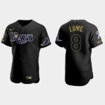 Men's Tampa Bay Rays #8 Brandon Lowe All Black 2021 Salute to Service Flex Base Jersey