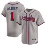 Atlanta Braves Ozzie Albies #1 Gray Road Limited Player Jersey