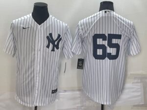 Men's New York Yankees #65 Nestor Cortes White No Name Stitched  Cool Base Jersey
