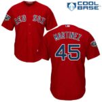 Boston Red Sox #45 Pedro Martinez Red New Cool Base 2018 World Series Stitched Jersey