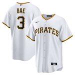 Men's #3 Ji-Hwan Bae Pittsburgh Pirates  Player White Jersey