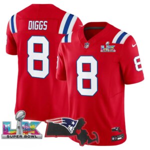 Stefon Diggs #8 New England Patriots Super Bowl LX Patch Vapor Limited Game Jersey - All Stitched