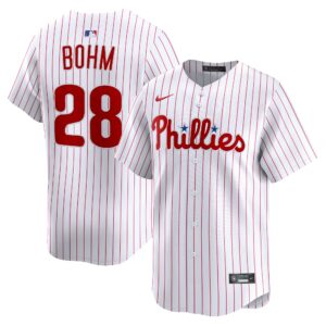 Philadelphia Phillies Alec Bohm #28 White Home Limited Player Jersey