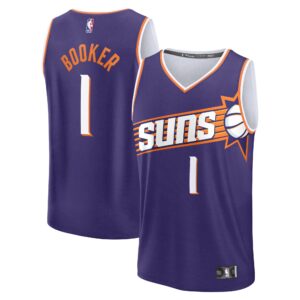 Men's Phoenix Suns Devin Booker  Purple 2023/24 Fast Break Replica Jersey - Icon Edition