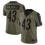 Troy Polamalu Pittsburgh Steelers  2021 Salute To Service Retired Player Limited Jersey - Olive