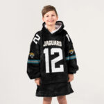 Kid 12 Jacksonville Football Unisex Blanket Hoodie