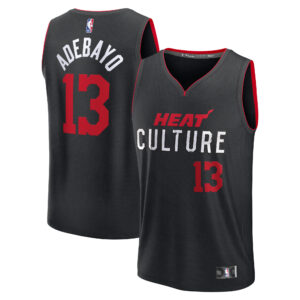 Unisex Miami Heat Bam Adebayo  Black 2023/24 Fast Break Jersey - City Edition