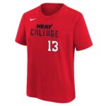 Bam Adebayo HEAT Culture: Blood Red Name & Number Youth Tee